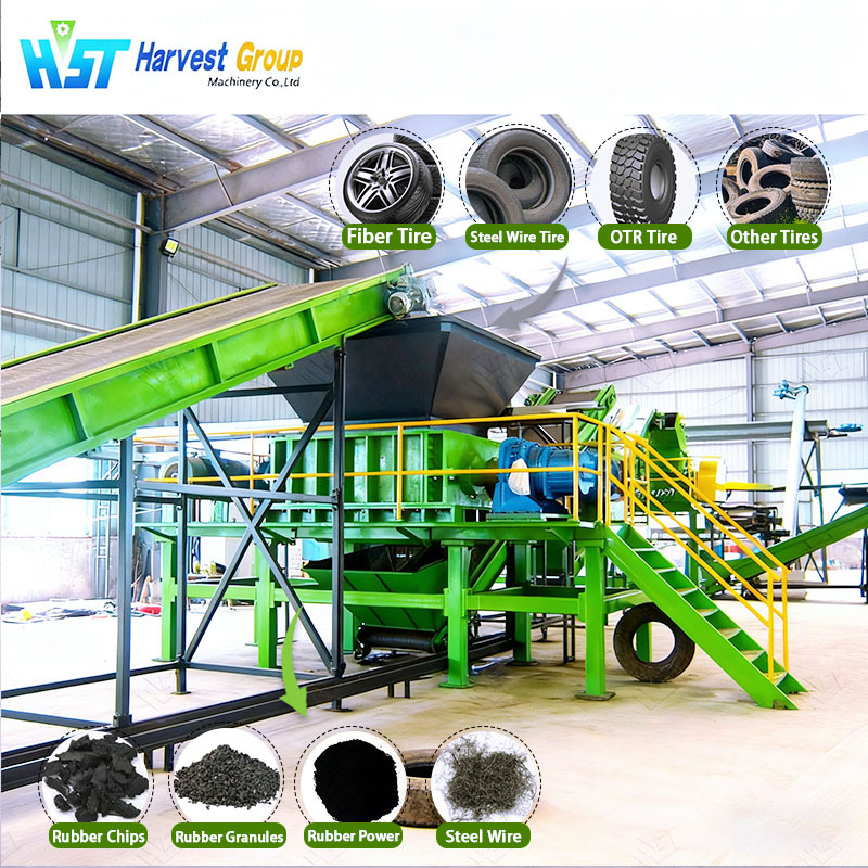 Complete Whole Tyre Recycling System with