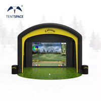 Enceintes gonflables de cage de simulateur de golf de tente de simulateur de golf d'entraînement extérieur pour la pratique à la maison avec la conception adaptée aux besoins du client