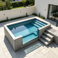 Piscine préfabriquée en conteneur maritime de 20 pieds ou 40 pieds avec revêtement en fibre de verre pour enfants et adultes, écologique, durable, pour l'extérieur