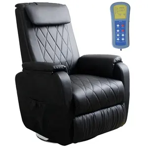 Grid Line Finishing Slim Back Push Back Swivel Recliner TV Chair with Massage