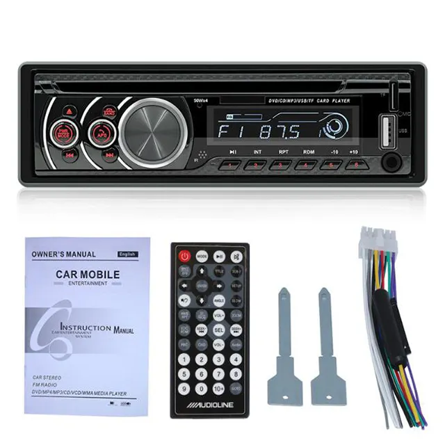Reproductor de Audio MP3 Universal para coche, inalámbrico, con Bluetooth, USB, FM, Digital, Radio Estéreo