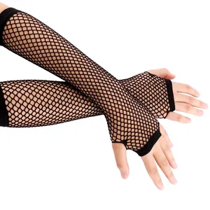 New Fashion Neon Fishnet guanti lunghi senza dita Leg Arm Cuff Party Wear Women Sexy Arm Warmer