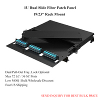 2026 FRM-1RU-3X-TS-HD ODF Fiber Optic Patch Panels LC 36 Core Fiber Optic Splice Closure Sliding Fiber Junction Distribution Box