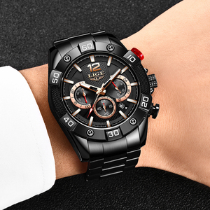 <span class=keywords><strong>2022</strong></span> <span class=keywords><strong>LIGE</strong></span> 10030 moda novedosa relojes para hombre Top lujo nuevo acero inoxidable 30m <span class=keywords><strong>reloj</strong></span> de cuarzo resistente al agua hombres cronógrafo regalo - Product Image 3