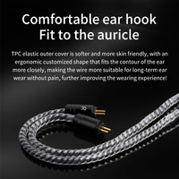 Câble de mise à niveau pour écouteurs HiFi YYTCG, triple fréquence, transparent, 4,4 mm équilibré vers MMCX pour IEM Audiophile