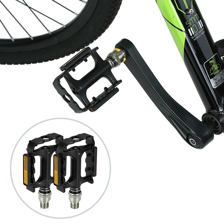 EIRONA Pédales De Vélo 9/16 Avec Sangles Réglables Et Clips Orteils – Antidérapantes, Compatibles Spinning, VTT Et Appartement