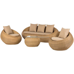 Juego de Muebles de Jardín de Lujo, Sofá de Ratán para Patio, Sofá de Mimbre para Exteriores - Product Image 1