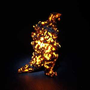 Sculpture de Godzilla en cristal Yooperlite naturelle de haute qualité, design populaire, personnages sculptés, réaction UV, pour cadeau - Product Image 2