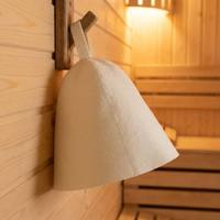 Gorro de Sauna de Fieltro Reciclado Verde al por Mayor con Logotipo Personalizado OEM ODM Directo de Fábrica para Baño de Vapor y Spa, Ideal para Banya Rusa