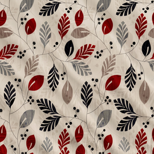 Crimson Vines Cotton Chanderi <b>Fabric</b> Charcoal Slub Urban Foliage Printed Earthy Meadow Digital Print Organic Eco-Friendly <b>Medium</b> - Product Image 5