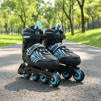 Patins à roulettes Jun Ran légers, imperméables, pour activités de plein air, réglables, pour enfants et adultes, roulements Abec-7, châssis en aluminium, 64/70*22mm, roues en PU
