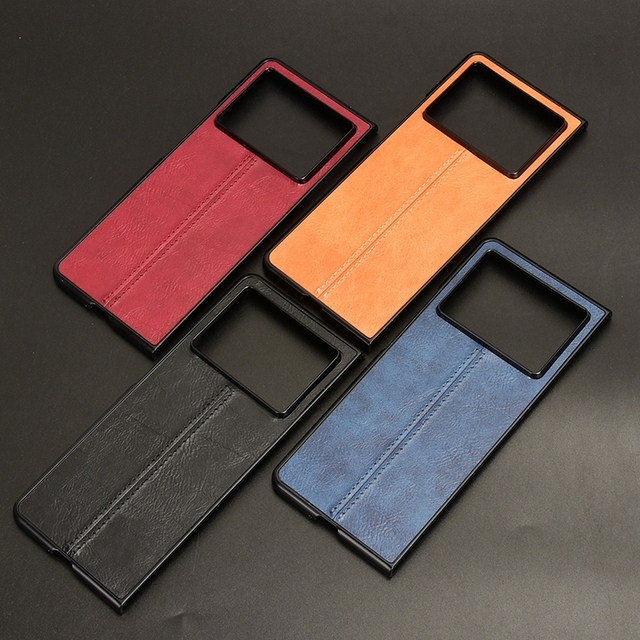 2024 New PU Leather Full Protective Hard PC Bumper Folding Mobile Phone Case for Tecno Phantom V Fold 2 5G
