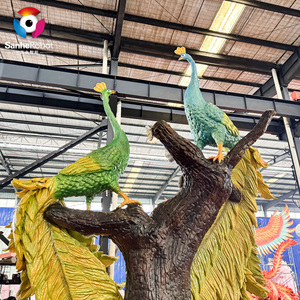 ショッピングモール子供のパーティーのための等身大の屋内アニマトロニクスの孔雀の装飾公共の場所アドベンチャーパーク空港 - Product Image 2
