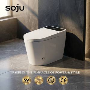 <span class=keywords><strong>WC</strong></span> intelligent de luxe pour femme, bidet intelligent à poser au sol, économie d'eau avec chasse d'eau à arrêt automatique, équipement sanitaire intelligent - Product Image 2