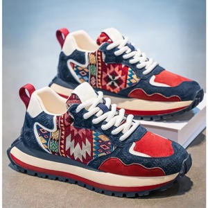 Nouvelles Chaussures de Marche Rétro Solides à Lacets 2026 Légères Respirantes Antidérapantes avec Design Patchwork et Tige en PU/PVC pour Usage Quotidien - Product Image 3