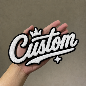 Écussons vente en gros patchs de lettres en chenille brodés personnalisés pour vêtements - Product Image 1