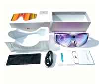 Nouvelle Tendance M95 Lunettes de Sport Intelligentes IA avec Caméra HD 8MP, Assistant Vocal IA, Transfert Wi-Fi, pour Cyclisme et Conduite en Extérieur