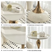 Table d'appoint en fer forgé de style nordique moderne avec plateau en acier inoxydable, petite table de chevet créative pour la maison, l'entrée et le salon