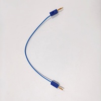 Câble d'alimentation mini banane empilable 2 mm, 0,5 mm², bleu/noir, fil de test pour laboratoire
