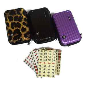 Mini Mahjong Set 20x14x12mm Acrylic Portable Travel With Crossbody Bag For Outdoor Chess Card <b>Entertainment</b> - Product Image 2