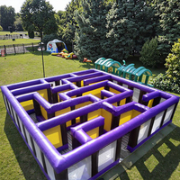 Labyrinthe gonflable fait sur commande de PVC/labyrinthe pour l'étiquette gonflable de laser d'amusement d'enfants et d'adultes