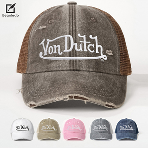 Cappellino da Baseball Ricamato <span class=keywords><strong>Yon</strong></span> Dutch Hole Retrò Regolabile Primavera-Estate Casual Unisex Cappello da Sole 100% Cotone Denim <span class=keywords><strong>a</strong></span> 5 Pannelli 3D - Product Image 1