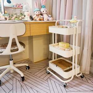 רב תכליתי פלדה מארגן אחסון נייד נייד מתכת אחסון מכונת כביסה - Product Image 4