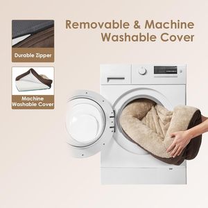 Cama Ortopédica Extra Grande para Perro con Espuma Viscoelástica, Funda Extraíble, Forro Impermeable y Base Antideslizante, 42x30x7.5 Pulgadas, Marrón - Product Image 6