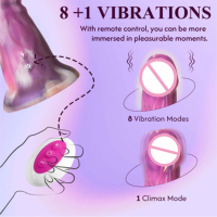 Silikon-Vibrations-Fantasie-Monster-Dildo G-Punkt-Klitoris-Anal-Stimulation Fernbedienung Dicker Pferde-Tier-Dildo-Vibrator für Frauen