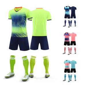 Wholesale OEM Custom High Quality Sublimation Football Design Embroidered Logo Shirt Jersey Soccer