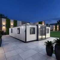 Maison préfabriquée de luxe portable 20 pieds 40 pieds avec certification SAA WaterMark pour l'Australie, 2, 3, 4 ou 5 chambres, extensible, en conteneur, pour l'extérieur