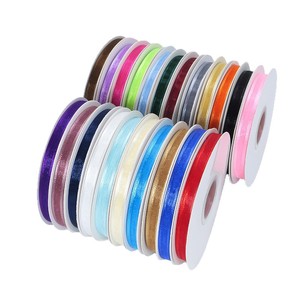 FangZHI 1Cm Wide Edge Mesh Ribbon Solid Color Nylon Organza Ribbons For Hair Accessory Diy Decoration Bouquet Crafting - Product Image 5