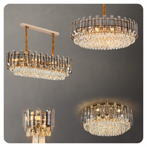 Lampadari Moderni di Lusso in Cristallo K9 e Oro con Luci a Led, Lampade a Sospensione da Soffitto per Sala da Pranzo e Camera da Letto in Stile <span class=keywords><strong>Rustico</strong></span> - Product Image 4