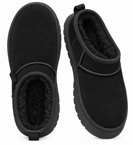 Bottes d'hiver <span class=keywords><strong>mini</strong></span>-plateforme pour femmes, chaudes, doublées en peluche, à semelle épaisse, bout rond, à enfiler, décontractées, pour l'extérieur, vente en gros - Product Image 3