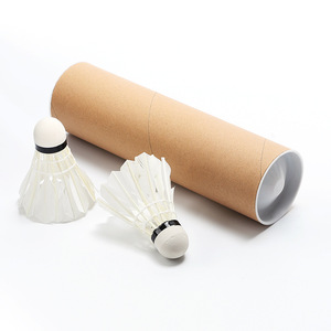 Volants de badminton blancs 3/6/12 en plumes d'oie, pour entraînement et divertissement, tête en mousse, cercle complet, haute qualité, sans logo, en baril - Product Image 1