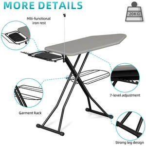 Opvouwbare strijkplank van kunststof, anti-roest, PP-materiaal, stevig frame, kledingrek, wasrek - Product Image 2