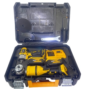 2pcs Portable <b>Power</b> <b>Tools</b> Kits Rechargeable Battery Cordless Impact Wrench Brushless Angle Combination <b>Tool</b> Set - Product Image 2