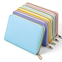Portefeuille SYC A5 en cuir PU avec fermeture éclair, grande capacité, personnalisable, impression numérique, 100 feuilles