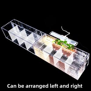 Vente directe d'usine d'articles pour animaux de compagnie : Aquarium rectangulaire compact pour poissons Betta, sans changement d'eau requis, avec pompe à eau - Product Image 4