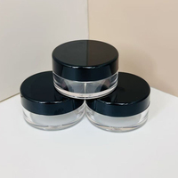 Emballage pour cosmétiques et soins personnels, boîte à poudre noire 5G avec couvercle à trois trous, écran en maille, bouchon à vis