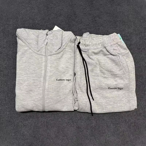 2025健身技术Fleech带标志连帽衫慢跑两件套运动服运动裤男士运动裤套装 - Product Image 4