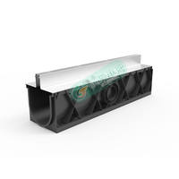 Canal de drainage droit en HDPE pour construction municipale 200x200x1000mm Système de drainage linéaire routier