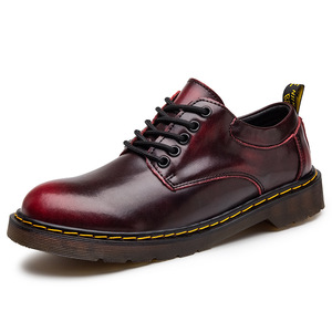 Nouvelles chaussures décontractées en cuir pour hommes respirantes à lacets, chaussures de marche toutes saisons - Product Image 3