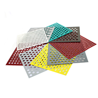 Panneau métallique perforé en acier inoxydable poli, maille à trous carrés, pour protection de machine et grille de haut-parleur