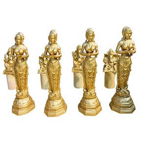 Mandap de mariage classique de luxe en FRP avec scène Diya pour femmes - Décoration de mariage durable et personnalisable - Product Image 1