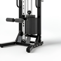 Station de musculation multifonction noire pour la maison, machine Smith, entraîneur à câbles croisés, rack d'entraînement en acier