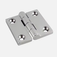 Charnière de porte carrée à quatre trous en acier inoxydable 316 robuste pour bateau, armoire, porte