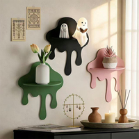 Étagère murale créative en forme de nuage pour salon et chambre à coucher, panier mural suspendu pour éviter les chocs, support de rangement