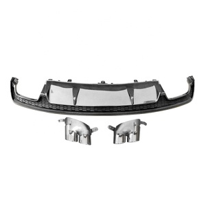 Nouveau diffuseur arrière style S7 aspect FIBRE DE CARBONE (POUR S-LINE) pour <span class=keywords><strong>AUDI</strong></span> A7 2016-2018 <span class=keywords><strong>R</strong></span> Diffuseur de pare-chocs arrière avec clips - Product Image 1