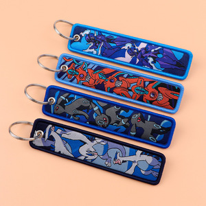 Nouveauté 2026, Meilleure Vente : Porte-clés Brodé Pokémon, Étiquette Tissée en Tissu, Motif Dessin Animé Classique et Mignon, Forme Irrégulière - Product Image 4
